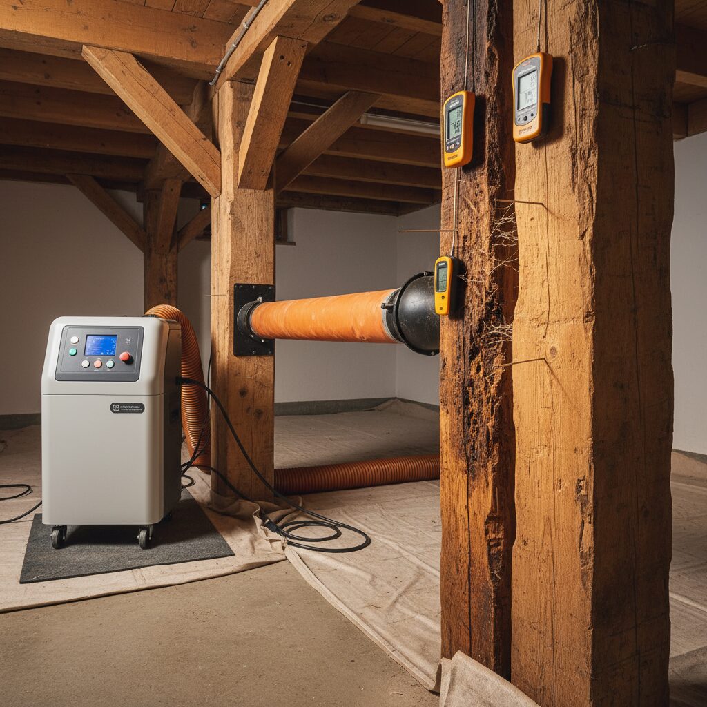 découvrez une méthode efficace pour assécher le bois et éliminer la mérule, protégeant ainsi votre habitation contre ce champignon destructeur.